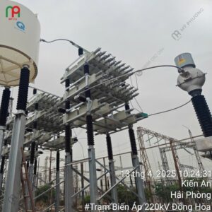 Đóng Điện Giàn Tụ Bù 110KV, 50MVAR Tại Trạm Biến Áp 220KV Đồng Hòa | Mỹ Phương