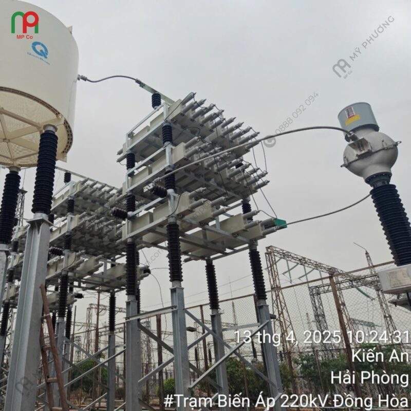 Đóng Điện Giàn Tụ Bù 110KV, 50MVAR Tại Trạm Biến Áp 220KV Đồng Hòa | Mỹ Phương