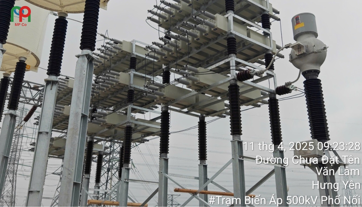 Dự Án Đóng Điện Giàn Tụ Bù 110KV, 50MVAR Tại Trạm Biến Áp 500KV Phố Nối | Mỹ Phương 03
