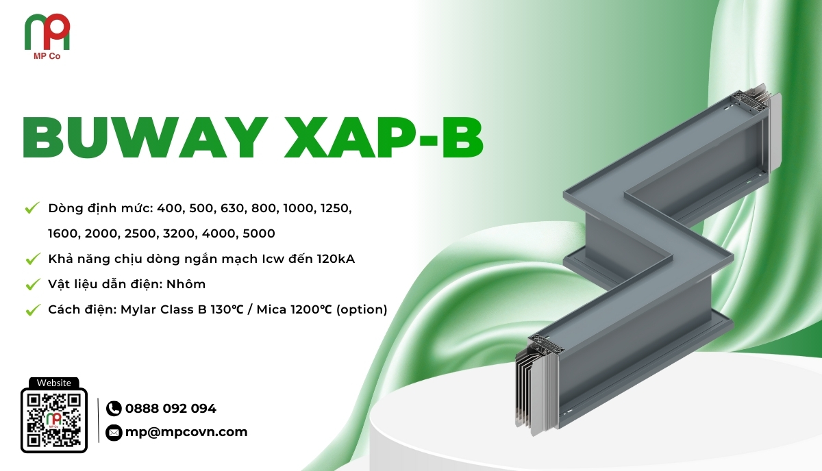 Buway XAP-B là dòng thanh dẫn điện nhôm (busway) cao cấp được thiết kế để truyền tải dòng điện lớn trong các hệ thống phân phối điện công nghiệp, thương mại và hạ tầng kỹ thuật.