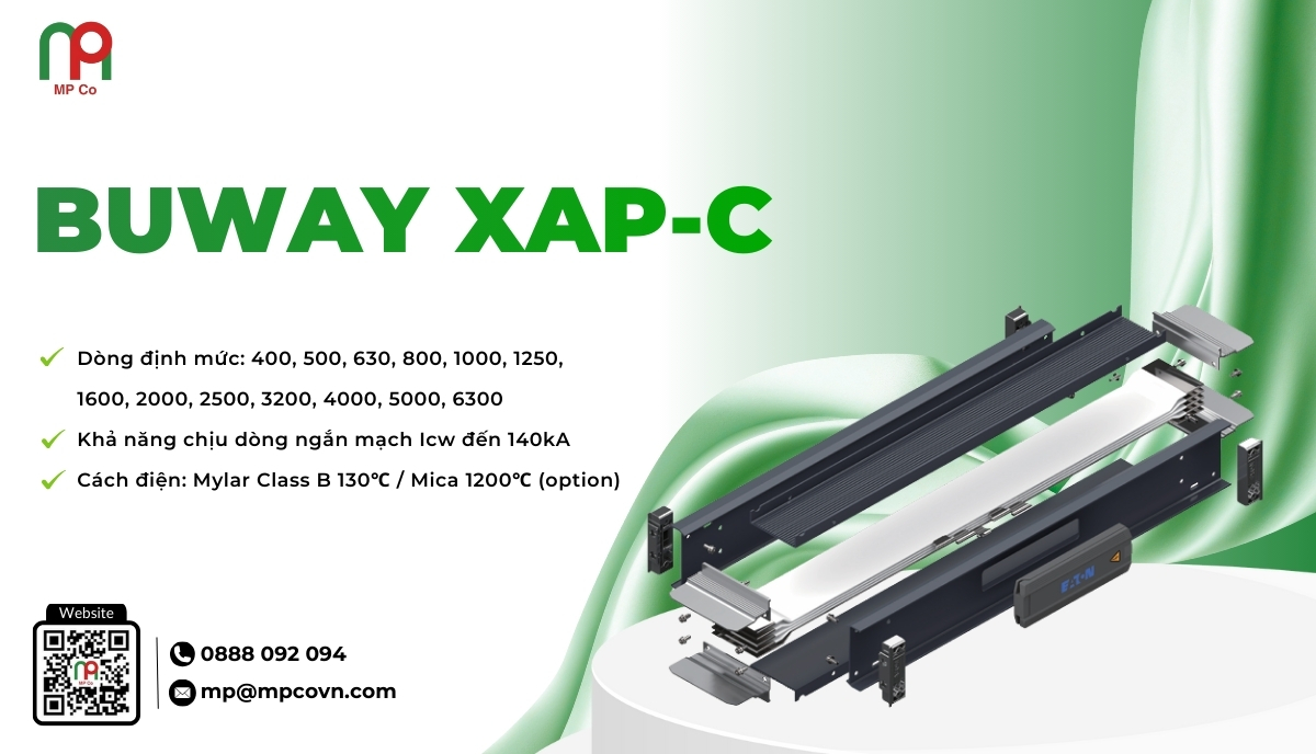 Buway XAP-C hỗ trợ dòng điện từ 400A đến 6300A, phù hợp với nhiều quy mô công trình - từ nhà máy, trung tâm thương mại đến trạm điện và khu công nghiệp.