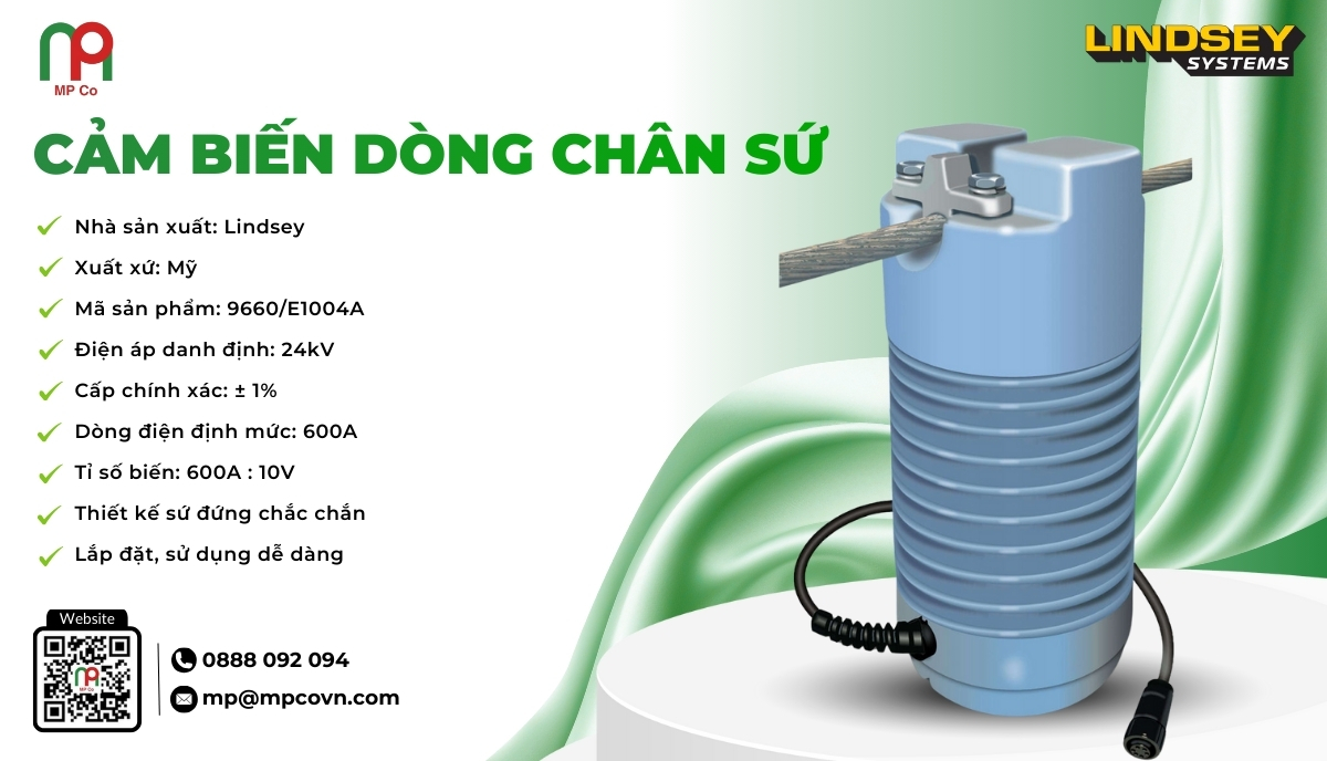 Với thiết kế sứ đứng chắc chắn và công nghệ đo tiên tiến, cảm biến dòng chân sứ do Lindsey (Mỹ) sản xuất là thiết bị lý tưởng cho các hệ thống điện áp 24kV.