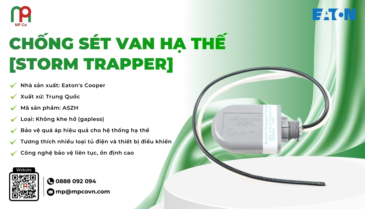 Storm Trapper là thiết bị chống sét không khe hở (gapless), được thiết kế chuyên dụng để bảo vệ quá áp cho tủ điện phân phối hạ thế 1 pha, 3 pha (400V) và các thiết bị điều khiển như Recloser, LBS, RMU.