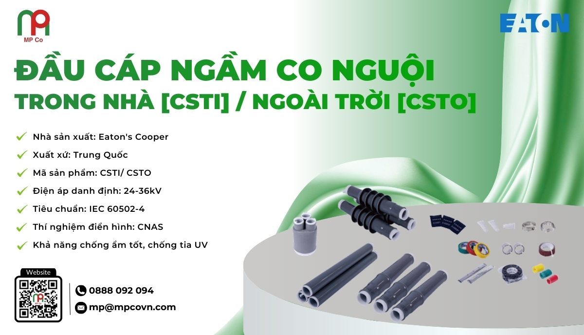 Đầu cáp ngầm co nguội trong nhà [CSTI] / Ngoài trời [CSTO] là thiết bị chuyên dùng để nối và bảo vệ đầu cáp điện trong các hệ thống cáp ngầm có điện áp cao lên đến 36kV.
