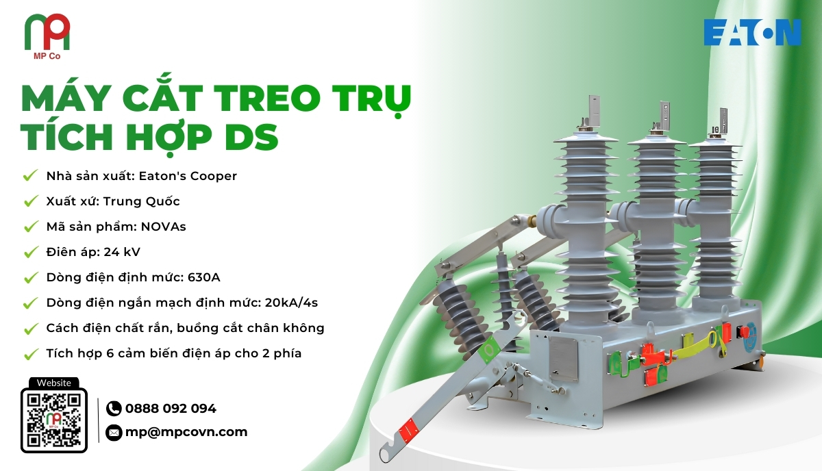NOVAs là dòng máy cắt treo trụ tích hợp DS (Disconnect Switch) hiện đại, được thiết kế nhằm đáp ứng yêu cầu ngày càng cao của lưới điện trung thế hiện đại – từ tự động hóa, an toàn, đến tối ưu chi phí thi công.